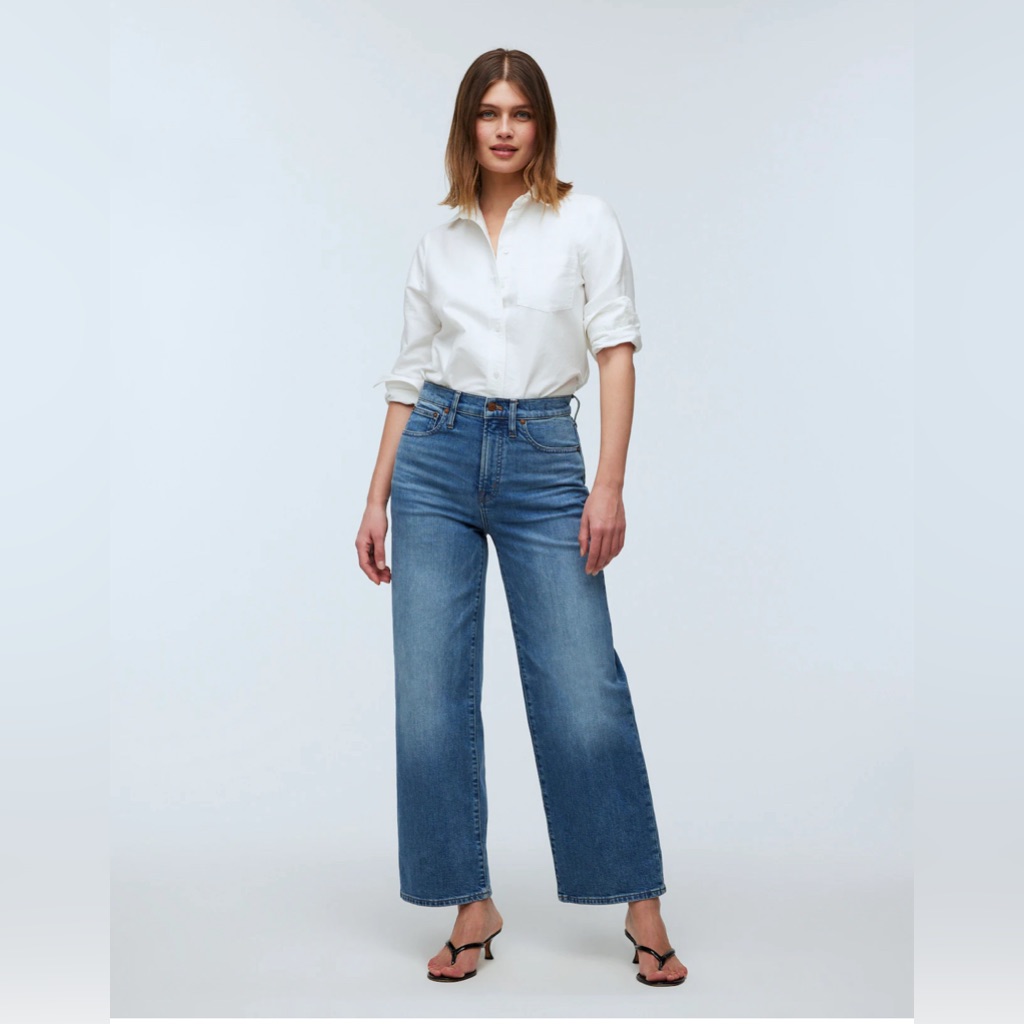 Madewell The Perfect Vintage Wide-Leg Jean 25s Petite
